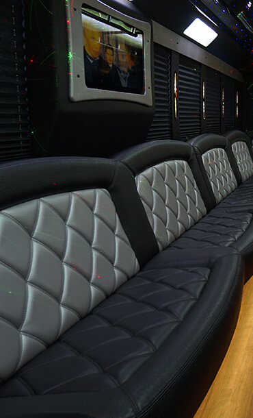 Ample party bus interiors